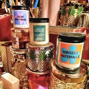 Bath and Body Works Tropical Single Wick Candles Set of 3